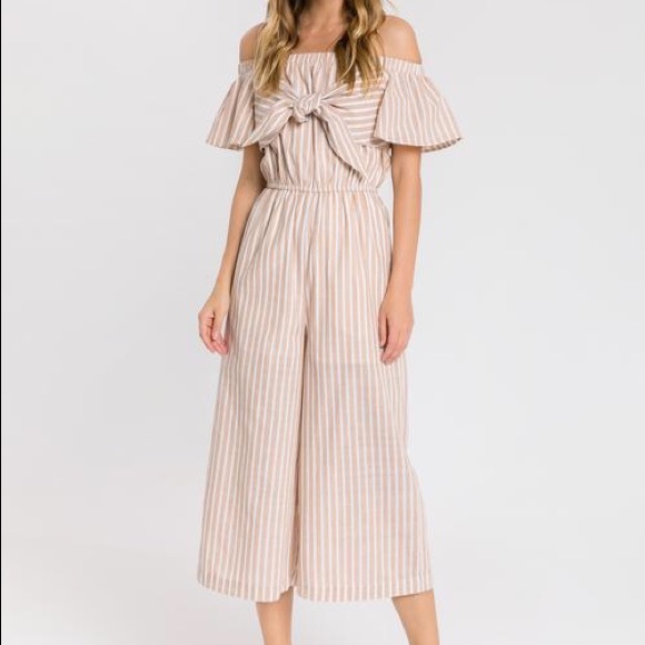 English Factory Dresses & Skirts - English Factory Off The Shoulder Jumpsuit English Factory Dresses & Skirts - English Factory Off The Shoulder Jumpsuit